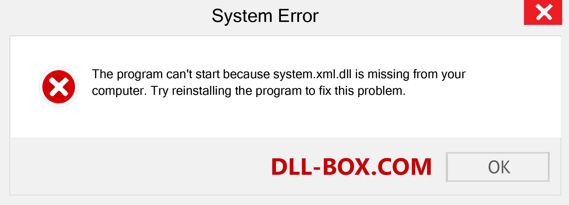  system.xml.dll file is missing?. Download for Windows 7, 8, 10 - Fix  system.xml dll Missing Error on Windows, photos, images